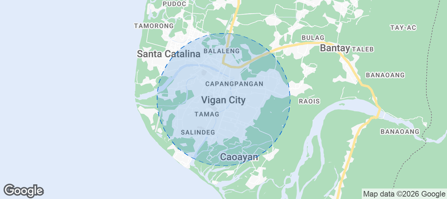 Vigan City Airbnb map